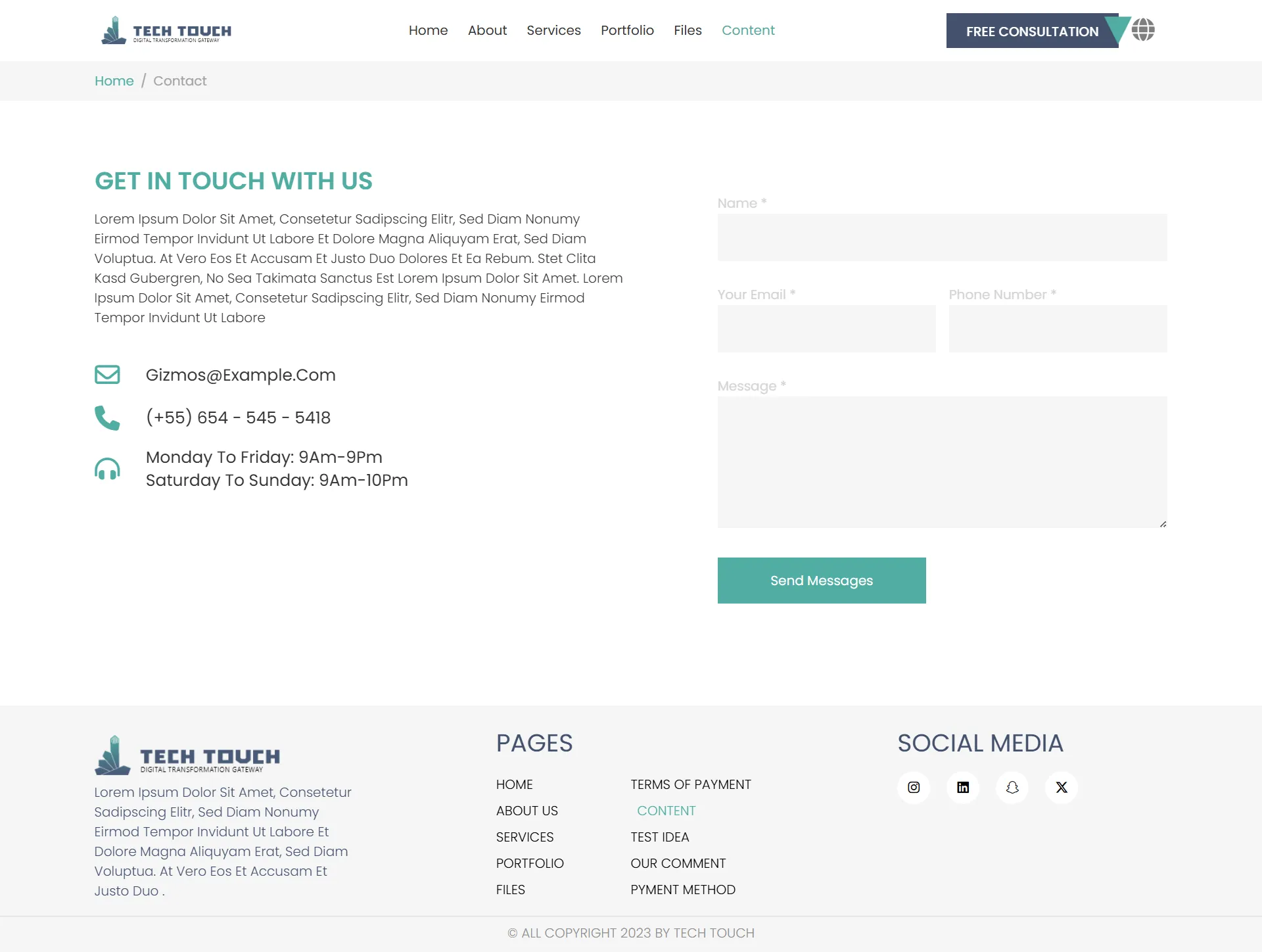 الموقع الترويجي لشركة Touch للاتصالات - 2